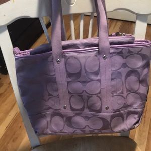 Purple Coach purse